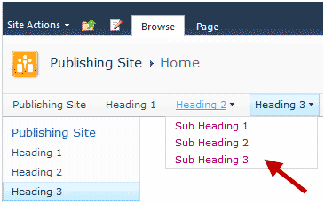 Drop Down Menu